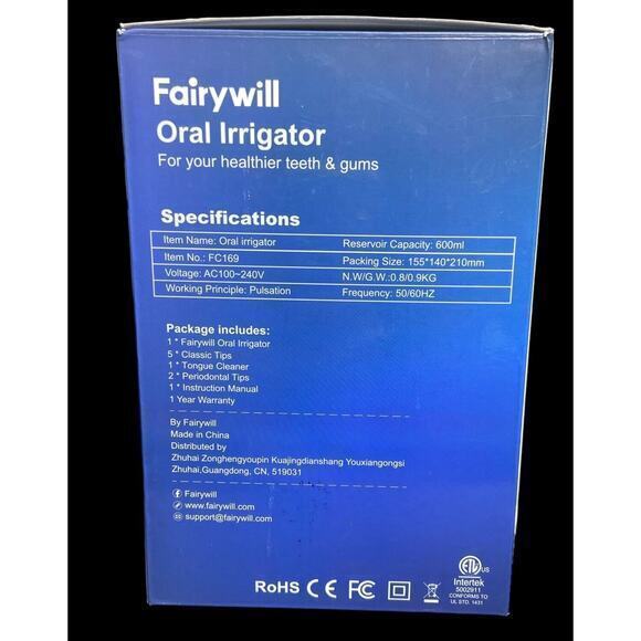 Fairywill Oral Irrigator Water Flosser FC169 For Healthier Teeth & Gums‎ New - Picture 3 of 9